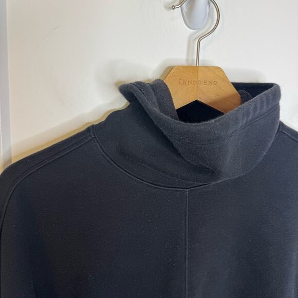 Athleta Cozy Karma Funnel Neck Sweatshirt Black Oversized Size XS - Picture 3 of 7